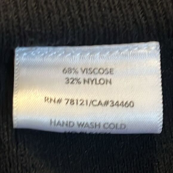 👒Eileen Fisher Classic Black Viscose Nylon Sweater Knit pull on Pants Sz Med - Picture 4 of 8